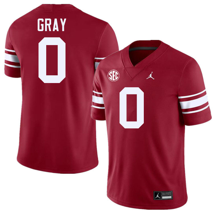 Oklahoma Sooners #0 Eric Gray College Football Jerseys,Uniforms-Throwback